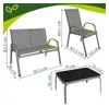 Gardlov 27600 Set da giardino - tavolo, panca, 2 poltrone, Anteprima dell’immagine prodotto 3