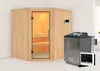 Karibu Sauna Innensauna Siirin Eckeinstieg Ofen 9 kW  Produktbild-Vorschau 3