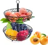 Obst Etagere - 2 Stöckig Obstschale Metall für mehr Platz Produktbild-Vorschau 2