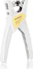 A white wire stripper tool with a yellow label. Anteprima dell’immagine prodotto
