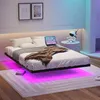 okwish Schwebebett 140x200 Metallbett mit LED-Lichtleiste Produktbild-Vorschau 3