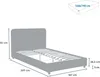 Letto matrimoniale completo in tessuto con rete Queen Size Anteprima dell’immagine prodotto 5
