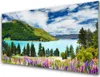 Acrylglasbilder 100x50 Wandbild Druck Gebirge Wald See Produktbild-Vorschau 1