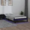 vidaXL Massivholzbett mit LEDs Schwarz 90x190 cm -  Betten Produktbild-Vorschau 2