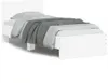 vidaXL Struttura letto con testiera e luci LED bianche Anteprima dell’immagine prodotto 9