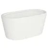 Macetas de cerámica, plato ovalado blanco, recipiente para Vista previa de la imagen del producto 1