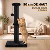 IvoQ Arbre à chat pour chats - 90 cm - Noir - Arbre à chat Voir les images du produit 2