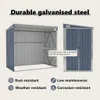 Anbauschuppen Grau 118x194x178 cm Verzinkter Stahl Produktbild-Vorschau 8