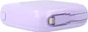 A close-up, angled view of a purple power bank with a lightning connector partially extended. Anteprima dell’immagine prodotto