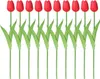 EDIBAZZAR | Künstlicher roter Tulpenstrauß 10 Stück Produktbild-Vorschau 7