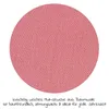 A pink circular swatch of fabric with text below it. Produktbild-Vorschau