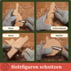 Eli® Lindenholz - Schnitzfiguren zum Schnitzen inkl. Produktbild-Vorschau 9