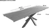 Esstisch 140(220)x90cm mit Ansteckplatten, Baumkante massiv Produktbild-Vorschau 3