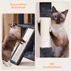 A collage showing a cat scratching post with two cats interacting with it. Produktbild-Vorschau