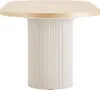 Table de salle à manger sable/nature MDF ovale - Voir les images du produit 5