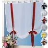 Raffgardine mit Schlaufen, Größe: 80x160cm, Farbe: Rot Produktbild-Vorschau 2