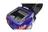 Close-up view of the open storage compartment of a blue mobility scooter. Produktbild-Vorschau