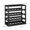 Relaxdays Weinregal Holz, HxBxT:52x52x25cm, robust, 4 Produktbild-Vorschau 4