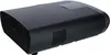 A black projector is shown on a white background. Produktbild-Vorschau
