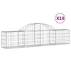 Möbel Gabionen mit Hochbogen 10 Stk. 200x30x40/60 cm Produktbild-Vorschau 2