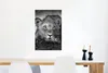 MuchoWow® Poster Wildtiere - Löwe - Natur - Schwarz - Weiß Produktbild-Vorschau 5
