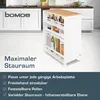 Bomoe Carrello di servizio su ruote 50x38x79 cm, bianco e Anteprima dell’immagine prodotto 5