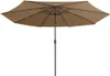 vidaXL Sonnenschirm mit Metall-Mast 390 cm Taupe Produktbild-Vorschau 2