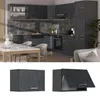 Hängeschrank Vicco R-Line Schwarz Beton 60 cm Flach, Model Produktbild-Vorschau 2