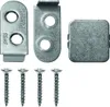 A set of metal mounting brackets and screws on a white background. Anteprima dell’immagine prodotto