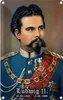 vianmo Blechschild 30x20 cm Nostalgie König Ludwig II Produktbild-Vorschau 1