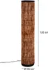 Kleine Stehlampe 120cm Rattan Lampenschirm, Lichtsäule Produktbild-Vorschau 4
