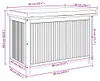 vidaXL Coffre à coussins d'extérieur 90x50x60,5 cm bois Voir les images du produit 8