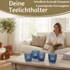 LS-LebenStil 4´er Set Glas Teelichthalter Retro Blau 7cm Produktbild-Vorschau 5