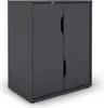A dark gray cabinet with two doors is shown against a white background. Náhled obrázku produktu