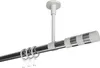 Interdeco Gardinenstange / Vorhangstange Chrom / Weiß, Typ Produktbild-Vorschau 1