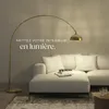 Lampe sur pied ARCUS en acier style rétro, 60W - jaune or Voir les images du produit 7