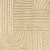 A close-up view of a textured beige rug with a geometric pattern. Anteprima dell’immagine prodotto