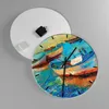 Wanduhr - Rund - Glasuhr - Łódź Hafen Bunt - 40x40cm - Produktbild-Vorschau 2