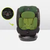 A close-up view of a car seat with an inset showing a detail of the harness. Produktbild-Vorschau