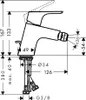 hansgrohe Focus Bidetmischer, Ausladung 126mm, Zugstangen Produktbild-Vorschau 8