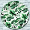 Wanduhr aus Glas Rund fi 30 Fallende Blätter auf Streifen Produktbild-Vorschau 1