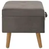 vidaXL Stolička s úložným priestorom 40 cm Grey Velvet Náhľad obrázku produktu 3