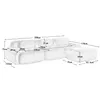 Sweiko Modulares Ecksofa ohne Montage, ergonomisch und Produktbild-Vorschau 11