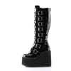 SWING-815 Damen Boots von DemoniaCult, Schwarz Lack , EU Produktbild-Vorschau 3