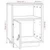 vidaXL Nachttisch Weiß 40x34x55 cm Massivholz Kiefer Produktbild-Vorschau 7