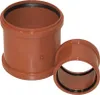 Two brown PVC pipes with black rubber seals, one larger pipe and one smaller pipe next to it. Náhľad obrázku produktu