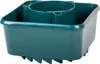 A teal-colored self-watering planter for tomatoes. Voir les images du produit