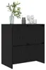 vidaXL Credenza look rovere nero 70 x 41 x 75 cm Materiale Anteprima dell’immagine prodotto 3