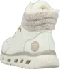 Rear view of a white winter boot. Voir les images du produit