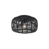 Lindby Deckenleuchte Canyana, schwarz, Rattan, Ø 40 cm Produktbild-Vorschau 1